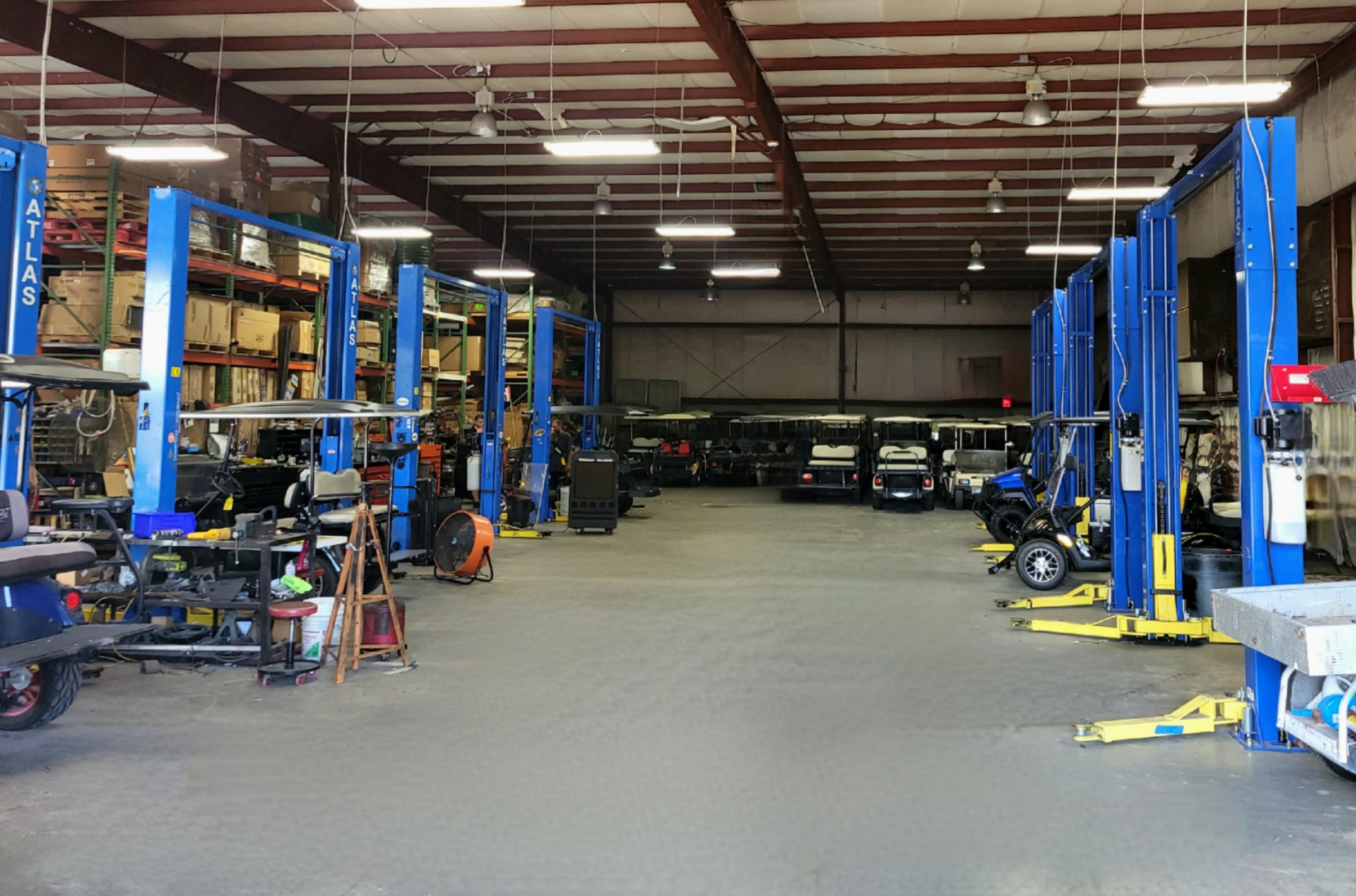 Golf cart repair shop 